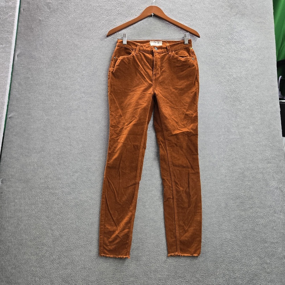 We‎ The Free Women Pants 27 Brown Corduroy Fired Chestnut 27" Inseam